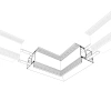 Угол SL-LINIA55-FANTOM-EDGE внутренний Arlight 030136 Arlight