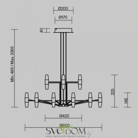 Подвесные светильники Maytoni MOD401PL-L108BS3K от Магазина Svetdom.by