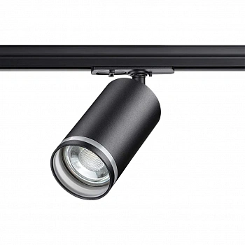 370877 PORT NT22 092 черный Светильник трековый однофазный двухжильный IP20 GU10 9W 220V ULAR