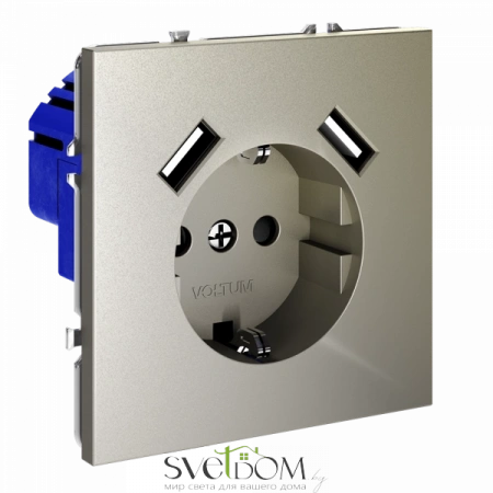 Розетка с USB, А+А Voltum S70 VLS040404  Voltum