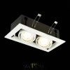 ST250.558.02 Св-к встр. Черный, Белый GU10 2*50W  IP20 L245xW126xH70 220V Без ламп Встраиваемые светильники ST LUCE