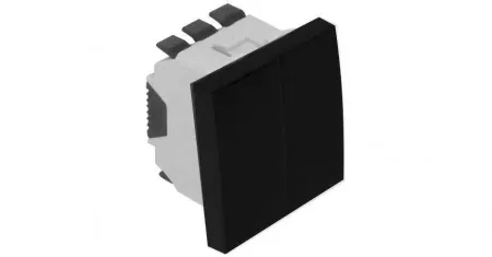 Двойная кнопка - 2 модуля - черный Efapel 45156 SPM