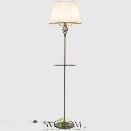 Citilux Вена CL402930T Торшер бронза со столиком и белым абажуром CITILUX