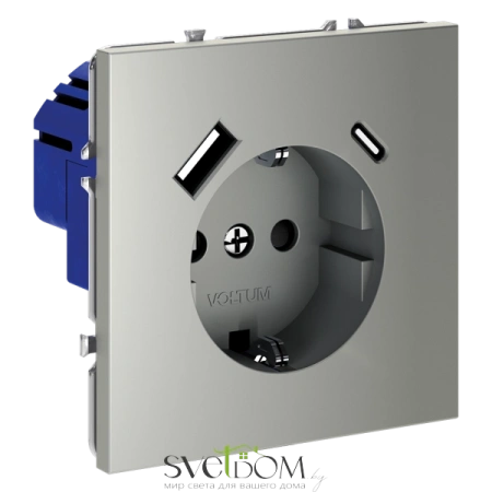 Розетка с USB, A+C Voltum S70 VLS040505  Voltum VLS040505