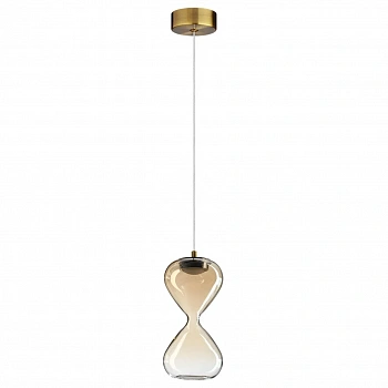 5093/4LA PENDANT ODL25 415 античн.бронза/янтарный градиент/прозрачн./металл/стекло Подвес LED 4W 4000K 388Лм GLESSI