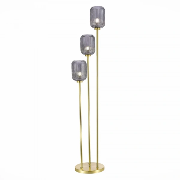 SL1154.335.03 Торшер ST-Luce Латунь/Дымчатый E27 3*60W GRAN