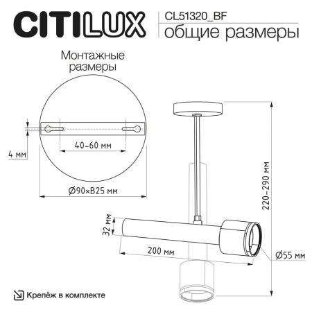 Потолочный светильник Citilux VEKTOR CL51320_BF CITILUX