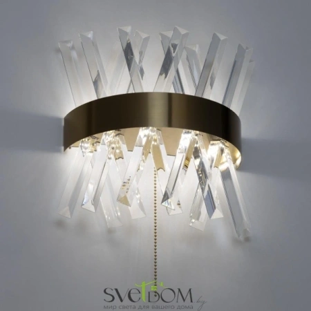 Citilux Ричард CL336313 LED Бра хрустальное с выключателем Бронза CITILUX