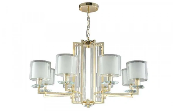 Люстра Crystal Lux NICOLAS SP-PL8 GOLD/WHITE