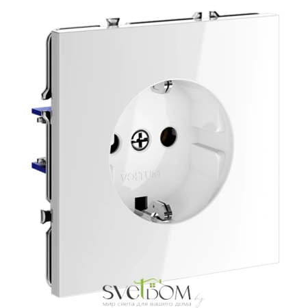 Розетки электрические с заземлением Voltum S70 VLS040101  Voltum VLS040101