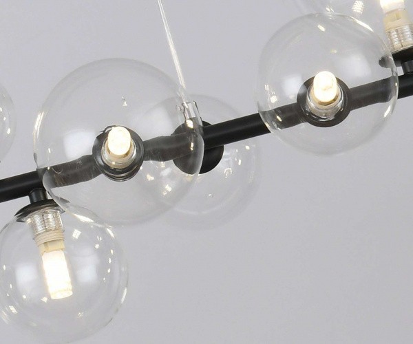 09408-10,19 Люстра Иона черный G9 50W+Led 17W