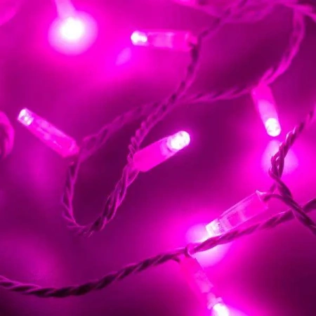 ARLIGHT Светодиодная гирлянда ARD-STRING-CLASSIC-10000-WHITE-100LED-FLASH PINK (230V, 7W) (Ardecoled, IP65)