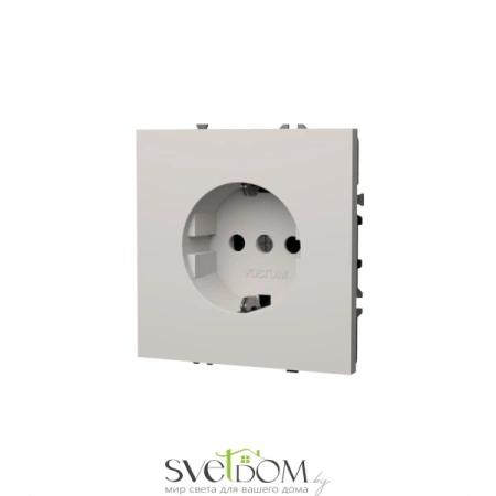 Розетки электрические с заземлением Voltum S70 VLS040102  Voltum VLS040102