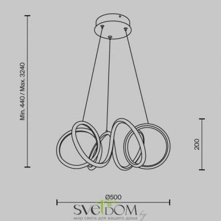 Подвесные светильники Maytoni MOD241PL-L60BSK от Магазина Svetdom.by