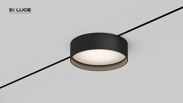 ST670.446.12 Магнитный трековый светильник Черный LED 1*12W 4000K 500Lm Ra>80 100° IP20 D113xH34 24V SUPER5