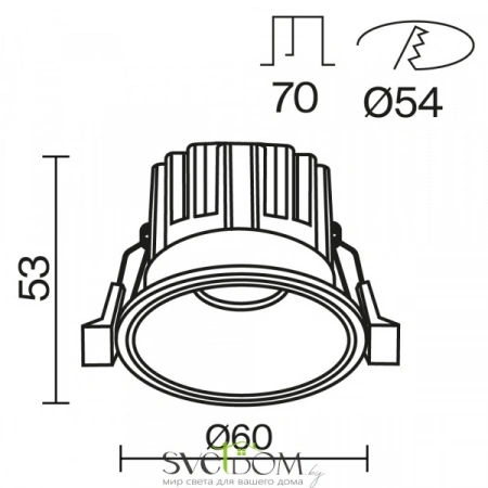 Встраиваемые светильники Maytoni DL058-7W3K-B от Магазина Svetdom.by