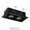 ST250.448.02 Св-к встр. Черный GU10 2*50W  L245xW126xH70 220V Без ламп Встраиваемые светильники ST LUCE