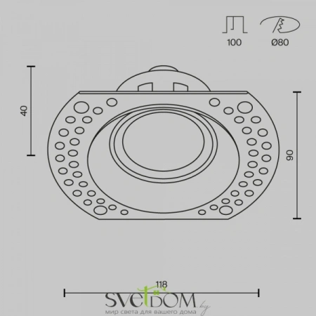 Встраиваемые светильники Maytoni DL042-01-RD-B от Магазина Svetdom.by