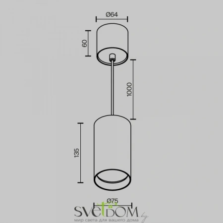 Подвесные светильники Maytoni P100PL-20W3K-B от Магазина Svetdom.by