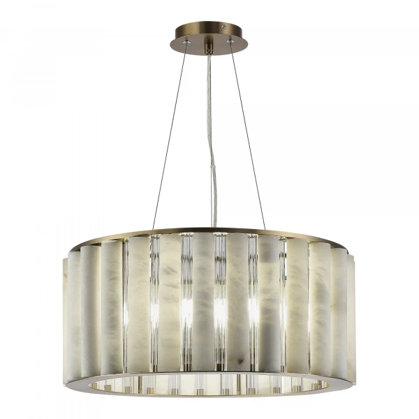 SL1516.303.08 Светильник подвесной ST-Luce Бронза, Прозрачный/Белый алебастр E14 8*40W DELIGHT