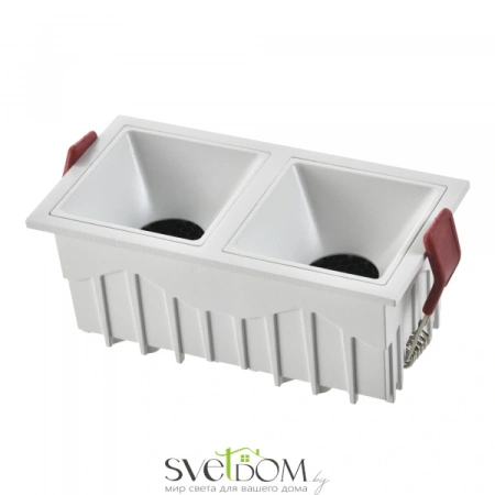 ST757.538.20 Св-к встр. Белый LED 2*10W 60° IP20 L65xW126xH52 85-265V В комплекте Встраиваемые светильники ST LUCE