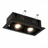 ST250.448.02 Св-к встр. Черный GU10 2*50W  L245xW126xH70 220V Без ламп Встраиваемые светильники ST LUCE