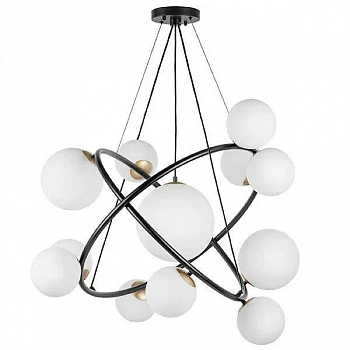 Lightstar 815417 Люстра CROCO 12х40W E14 ЧЕРНЫЙ МАТОВЫЙ/ЗОЛОТО