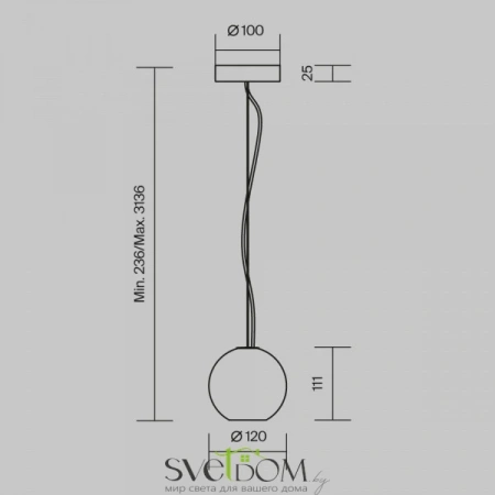 Подвесные светильники Maytoni MOD461PL-01B от Магазина Svetdom.by