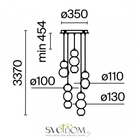 Подвесные светильники Maytoni MOD273PL-L80G3K от Магазина Svetdom.by