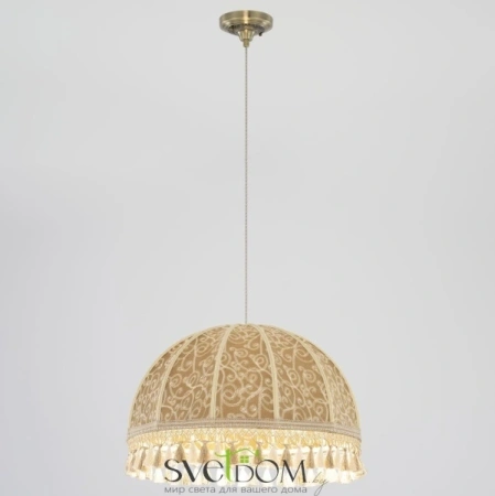 Citilux Базель CL407035 Подвесной светильник бронза с абажуром Вышивка CITILUX