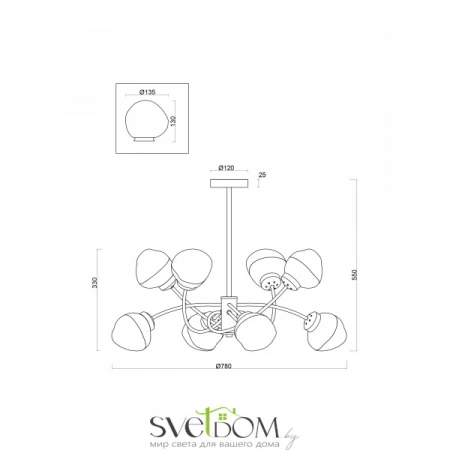 ЛюстрыFR8017PL-08MG Freya | Svetdom.by
