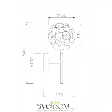 Настенные светильники MOD061WL-01BS Maytoni | Svetdom.by