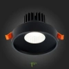 ST751.438.10 Св-к встр. Черный LED 1*10W 3000K 750Lm Ra>90 38° IP20 D100xH75 170-240V Встраиваемые светильники ST LUCE