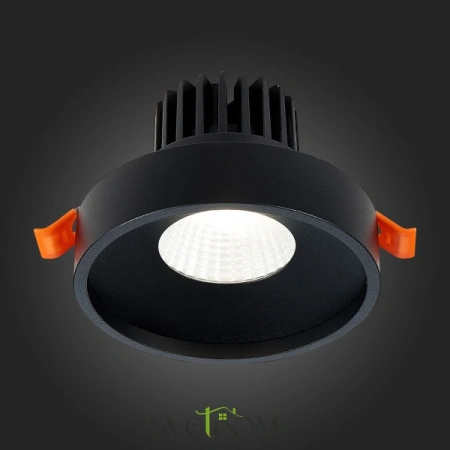 ST751.438.10 Св-к встр. Черный LED 1*10W 3000K 750Lm Ra>90 38° IP20 D100xH75 170-240V Встраиваемые светильники ST LUCE