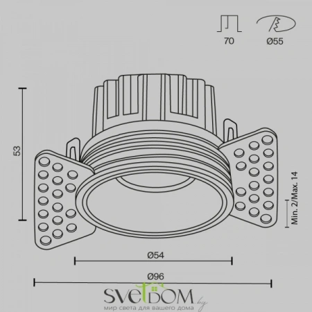 Встраиваемые светильники Maytoni DL058-7W4K-TRS-B от Магазина Svetdom.by