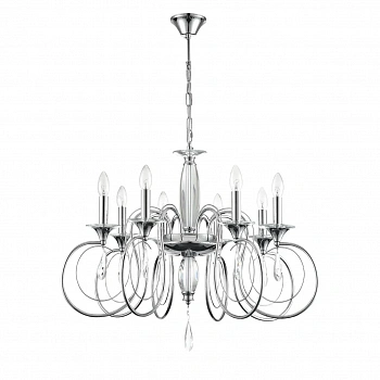8032/8 CLASSI LN25 20 хром, металл/хрусталь Люстра подвесная Е14 8*40W 220V LAOKA