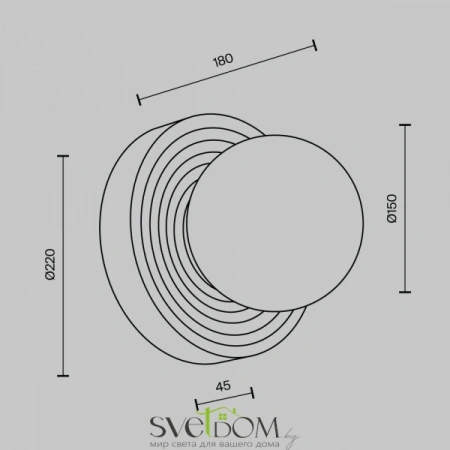 Настенные светильники MOD403WL-01BG Maytoni | Svetdom.by
