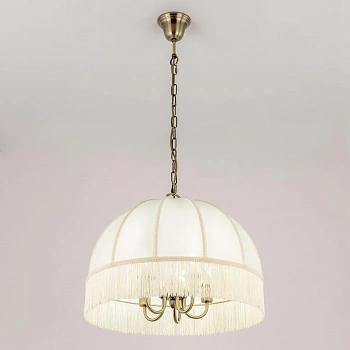 Citilux Базель CL407151 Люстра подвесная с бежевым абажуром