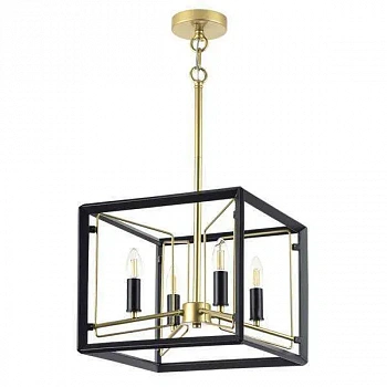 Lightstar 713447 Люстра REGOLO 4х40W E14 ЧЕРНЫЙ МАТОВЫЙ/ЗОЛОТО
