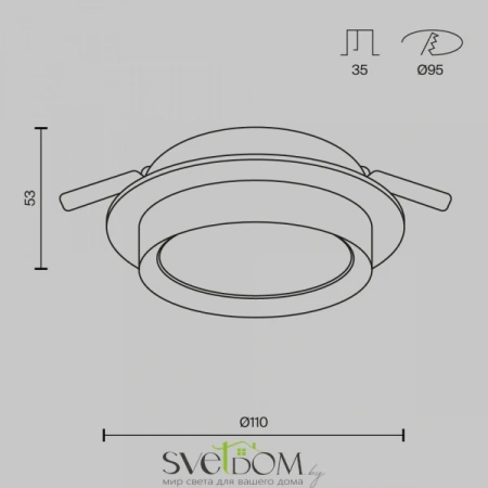Фото Встраиваемые светильники Maytoni DL086-GX53-RD-BW Встраиваемые светильники Maytoni DL086-GX53-RD-BW от Магазина Svetdom.by