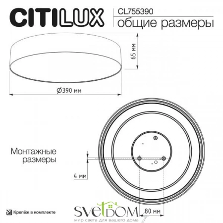 Накладные светильники CITILUX CL755390 от Магазина Svetdom.by