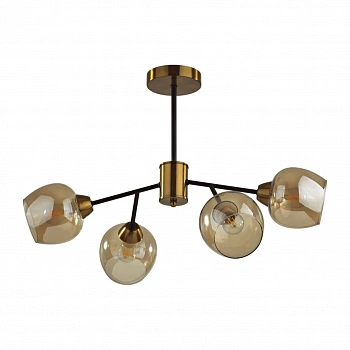 5649/4C COMFI LN23 231 черный, бронза Люстра потолочная E27 4*60W 220V ODELL