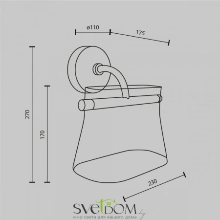 Бра MOD170WL-L8BS3K2 Maytoni | Svetdom.by