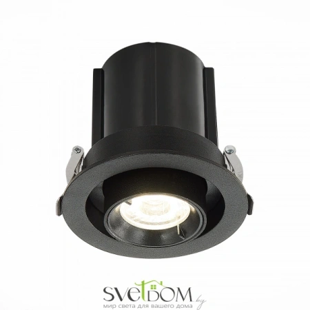 ST702.348.12 Св-к встр. Черный LED 1*12W 4000K 900Lm Ra80 24° IP20 D90xH92 180-240V Встраиваемые светильники ST LUCE
