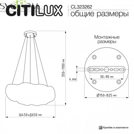 Люстры подвесныеCL323262 CITILUX | Svetdom.by