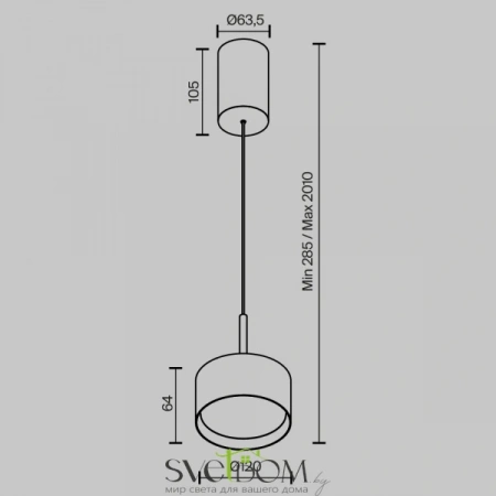 Подвесные светильники Maytoni P102PL-12W3K-W от Магазина Svetdom.by