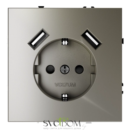 Розетка с USB, А+А Voltum S70 VLS040404  Voltum VLS040404