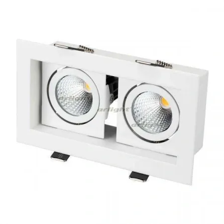 ARLIGHT Светильник CL-KARDAN-S180x102-2x9W Warm (WH, 38 deg) (Arlight, IP20 Металл, 3 года)