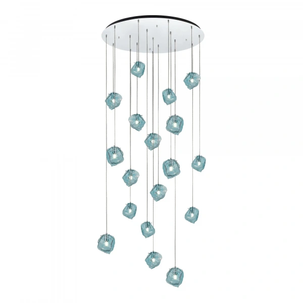 SL1175.113.18 Светильник подвесной ST-Luce Хром/Светло-голубой E14 18*40W PORTICI