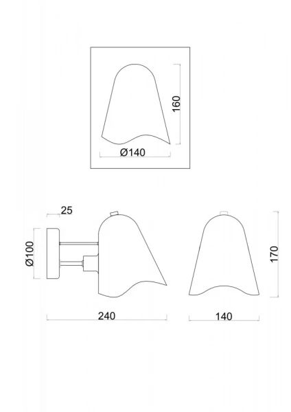 Настенный светильник (бра) Freya FR5037WL-01S